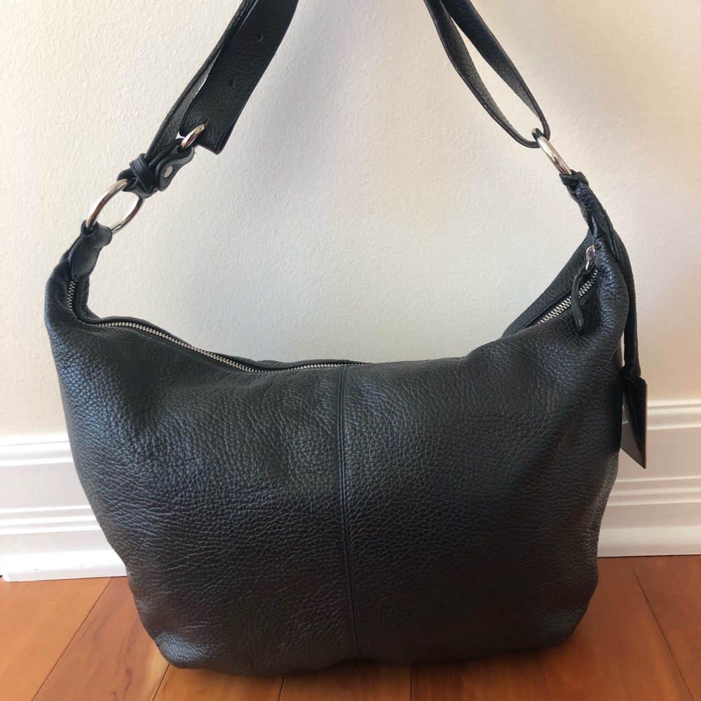 Black Furla saddlebag
